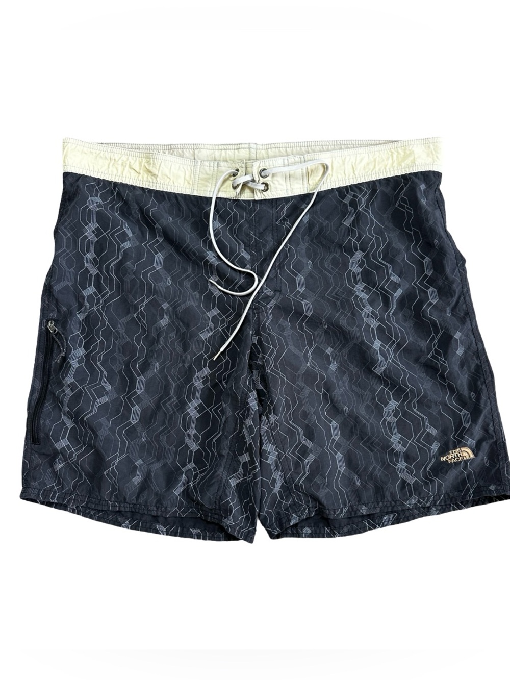 The North Face Mens Large Boardshorts Swim Trunks Geometric Pattern Mesh Liner L